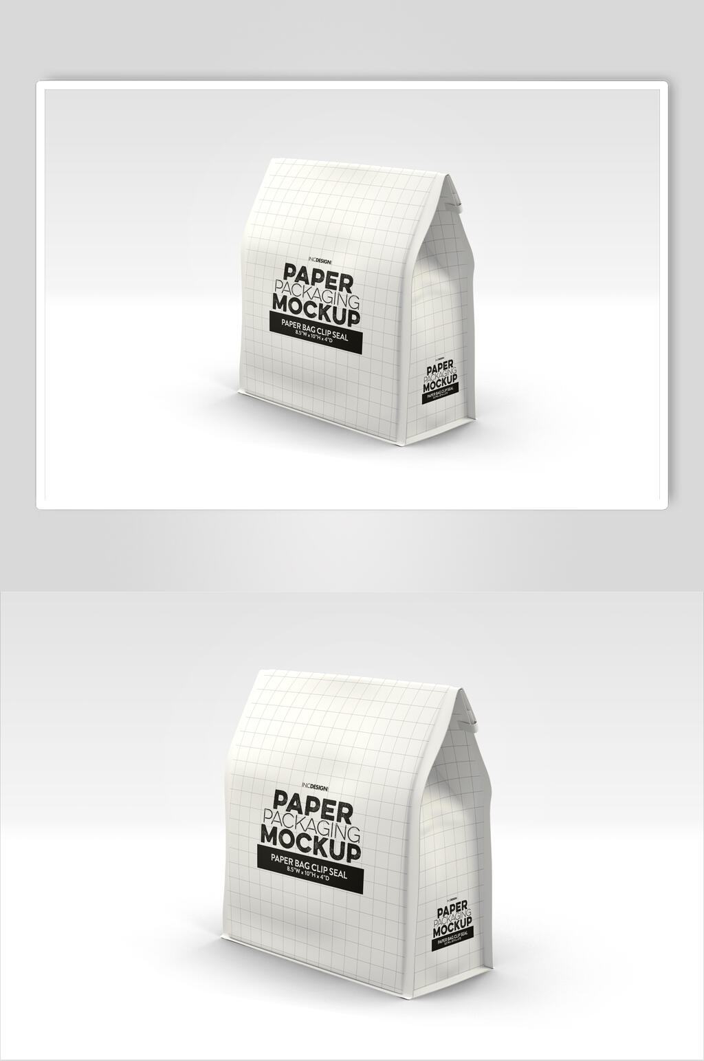白色零食袋LOGO展示样机效果图素材
