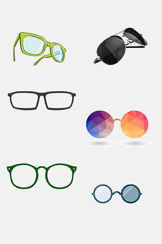 墨镜免抠元素眼镜卡通眼镜