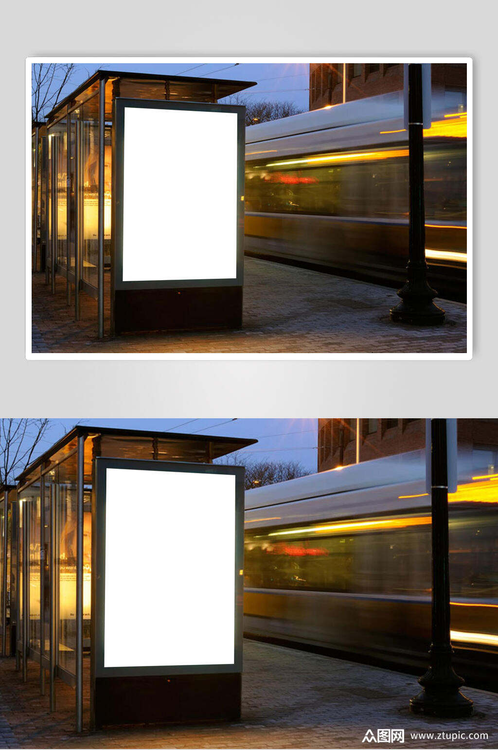 公交站牌海报样机