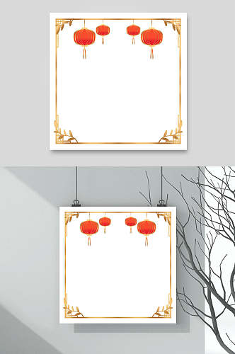 中式中国风春节边框设计元素