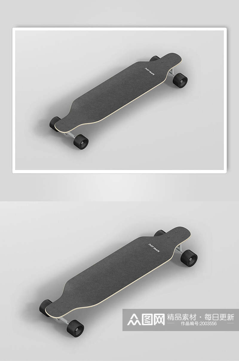 简约灰色滑板样机效果图素材