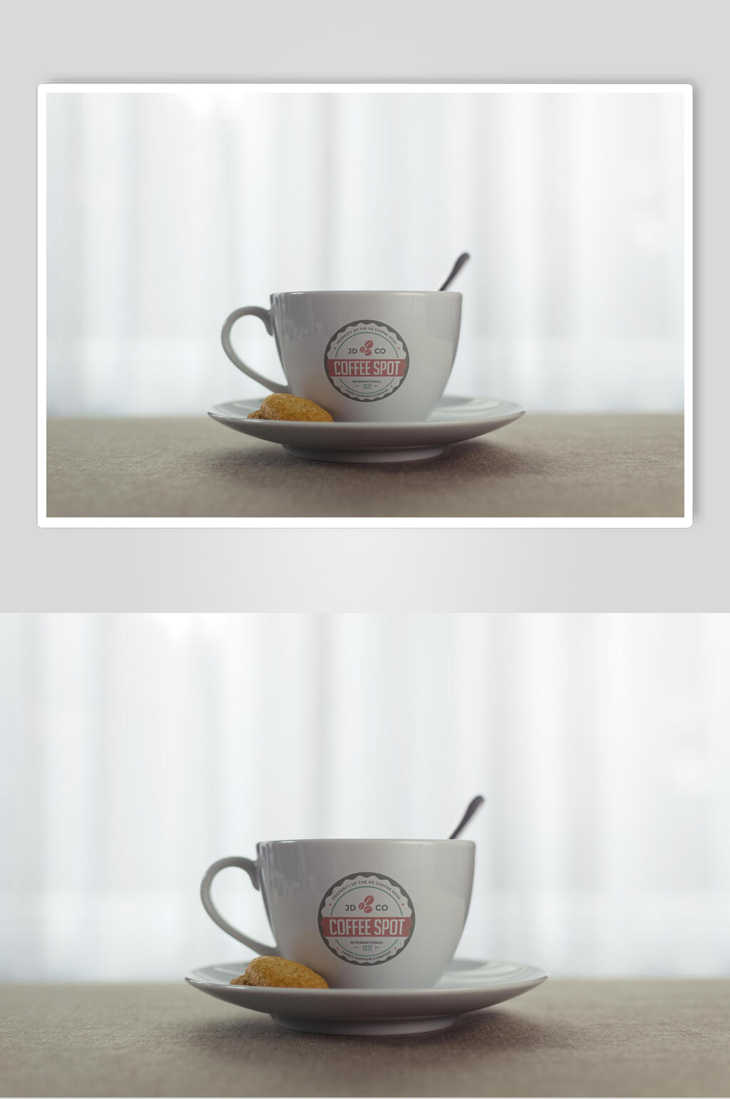 时尚咖啡下午茶LOGO展示VI样机效果图素材