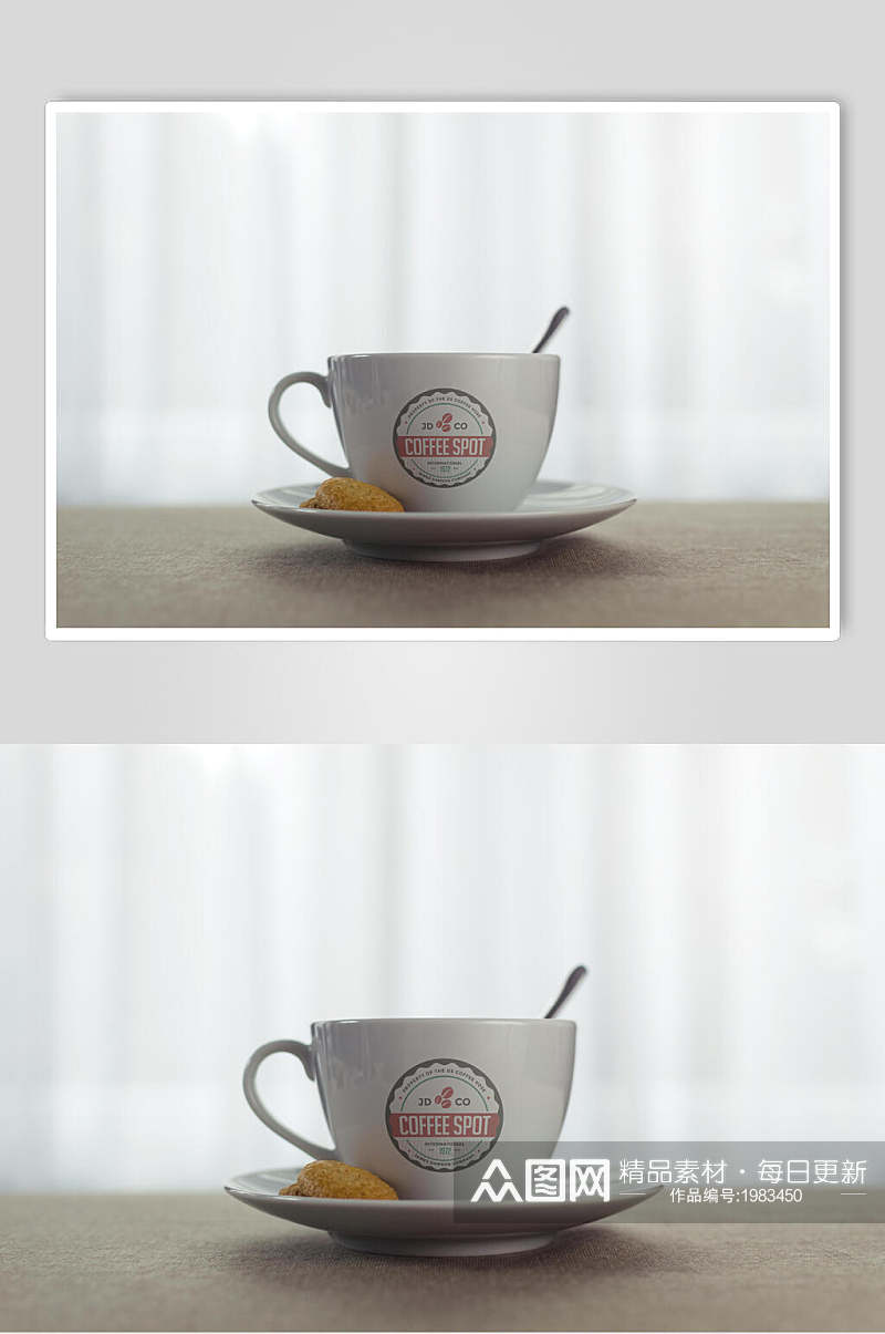 时尚咖啡下午茶LOGO展示VI样机效果图素材
