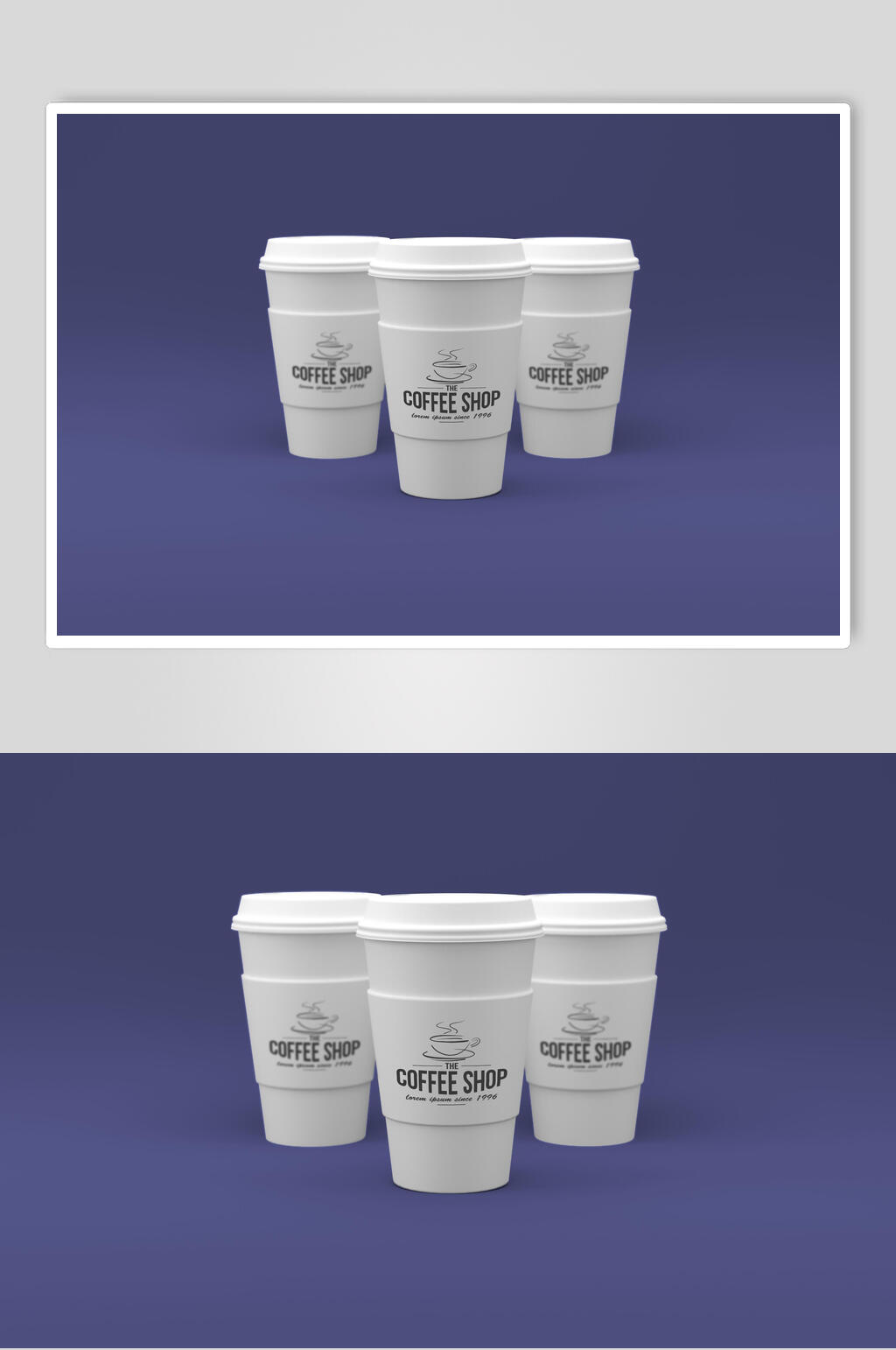 简约纸杯咖啡VI样机素材