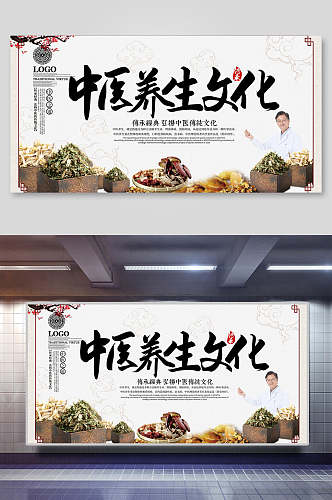 中国风中医养生文化宣传海报展板