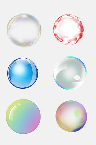 唯美透明气泡水泡设计元素