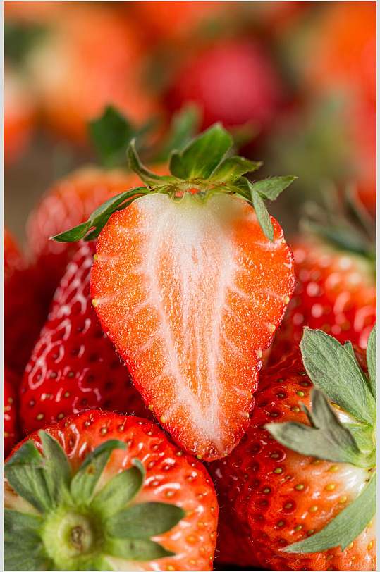 水果草莓特写摄影图片