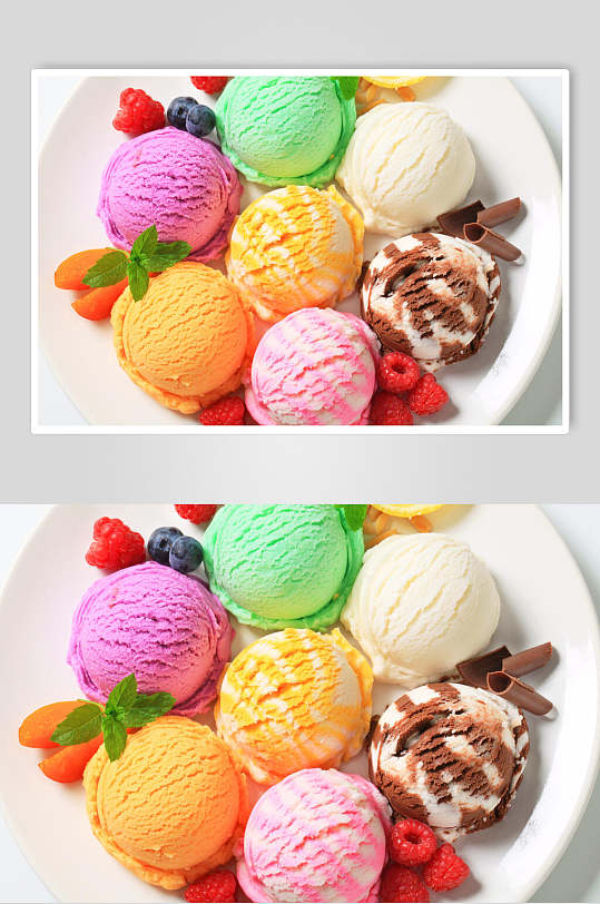 七彩创意冰淇淋图片