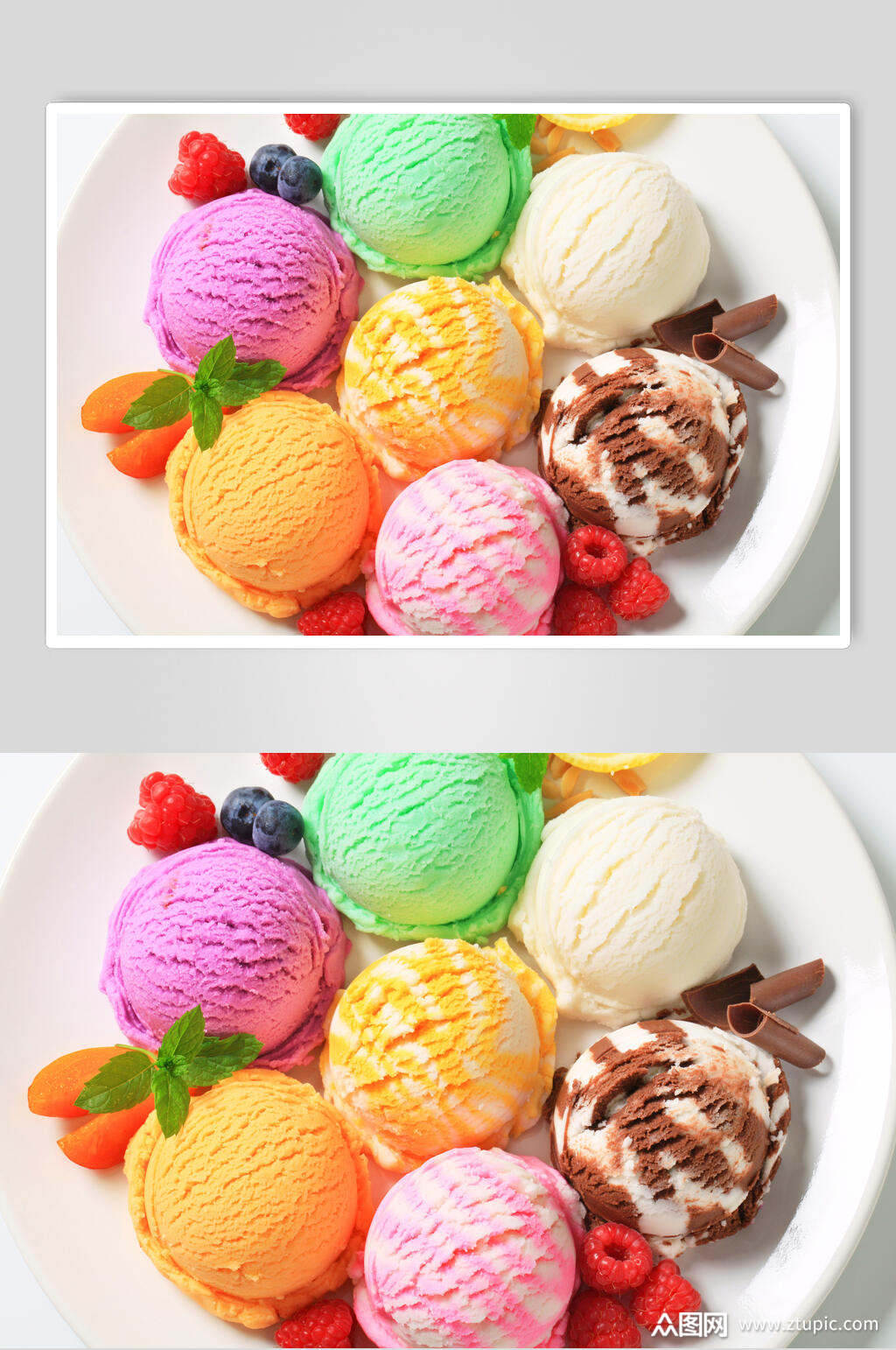 七彩创意冰淇淋图片