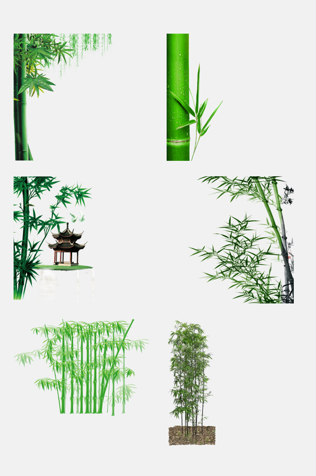 亭子竹杆竹子免抠元素素材