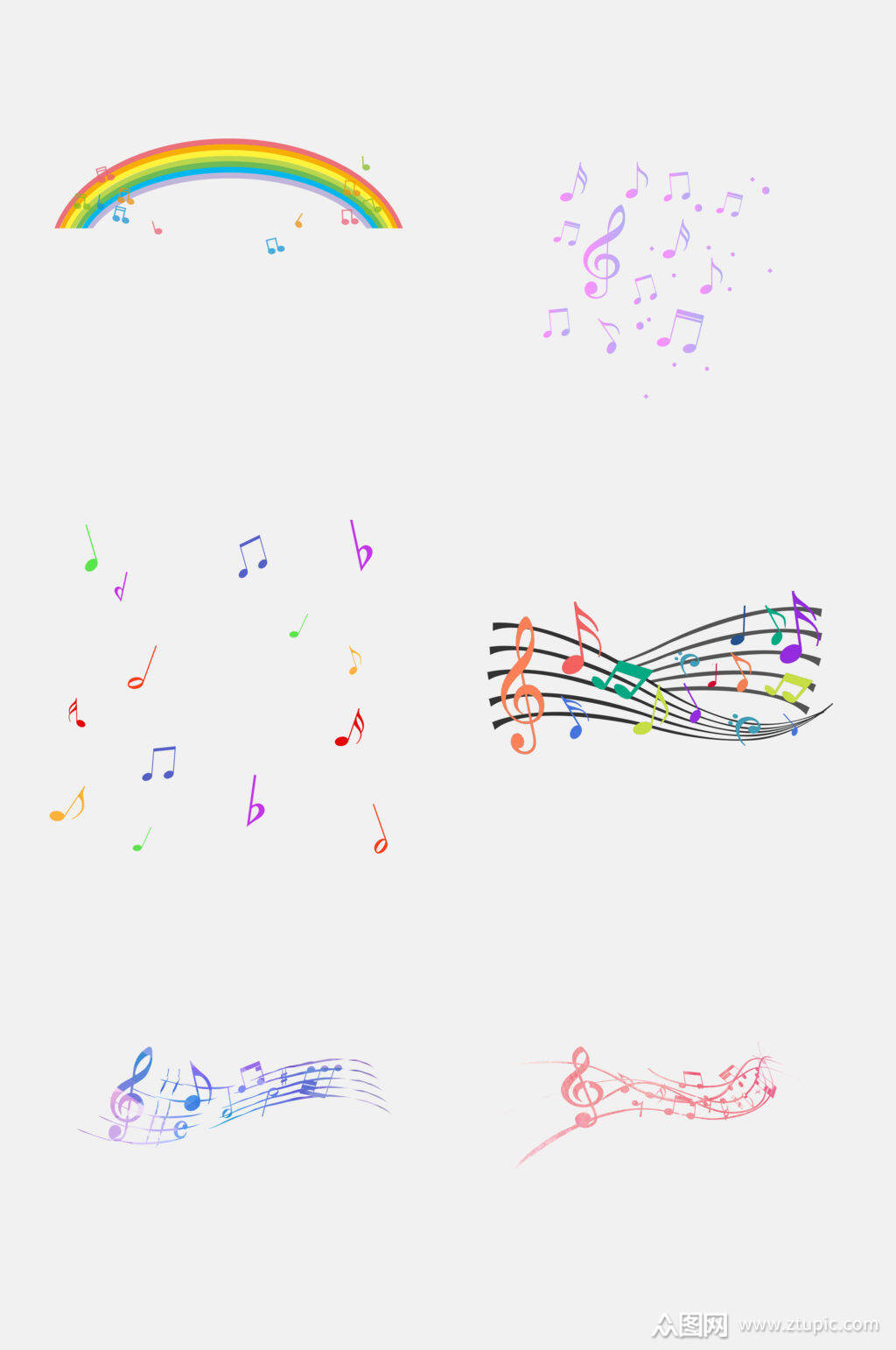 简约唯美五线谱音符音乐免抠元素模板下载-编号2005803-众图网