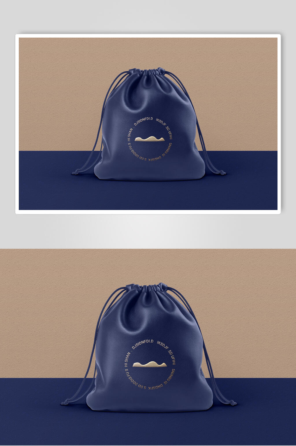 简约蓝色时尚背包样机