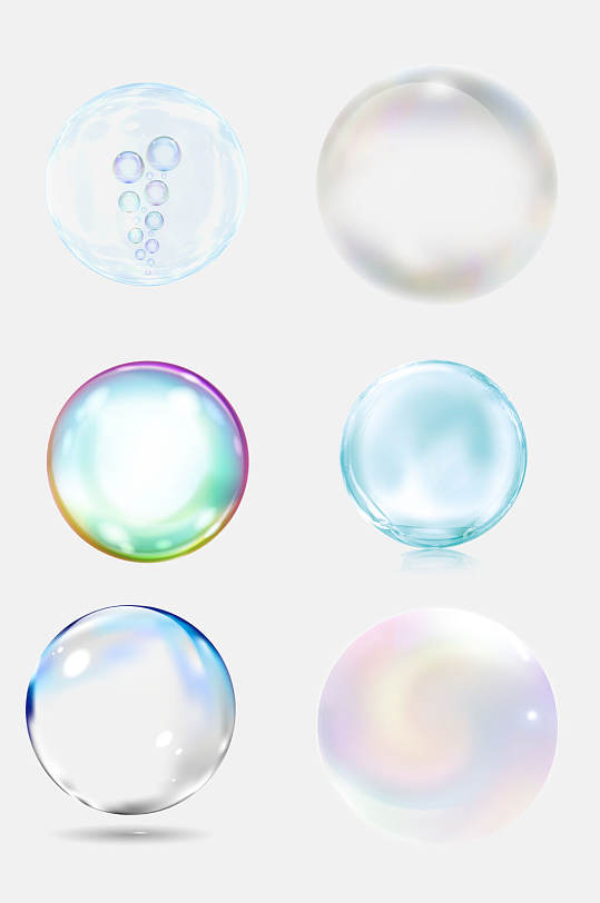 透明气泡水泡设计元素