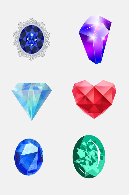创意名贵钻石珠宝免抠元素