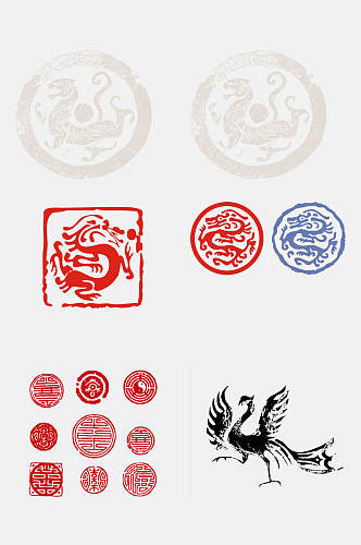 中国传统吉祥图案仙鹤免抠元素