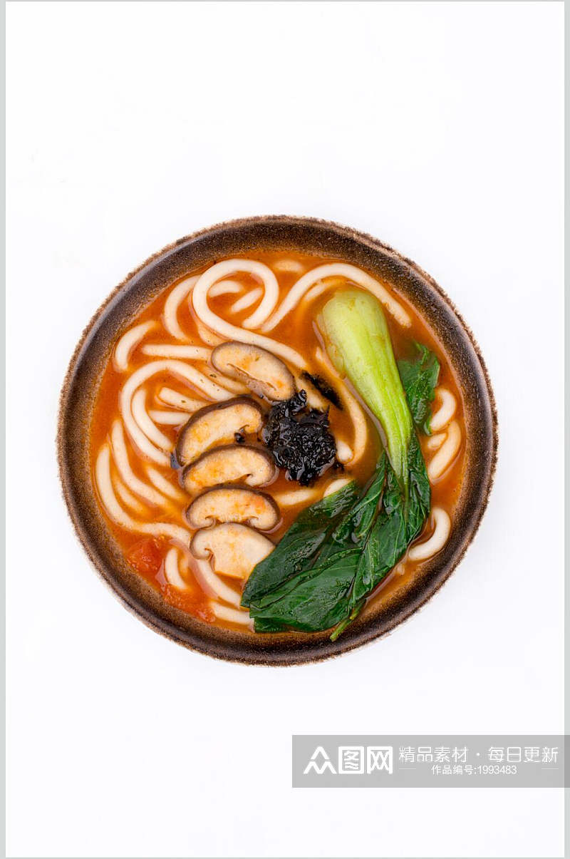 香菇青菜米线拉面摄影图片素材