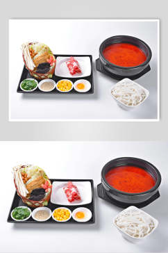 红油火锅米线拉面食品摄影图片
