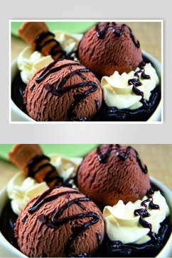 巧克力冰淇淋小吃图片
