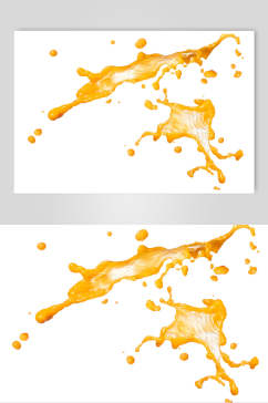果汁橙汁飞溅白底高清图片