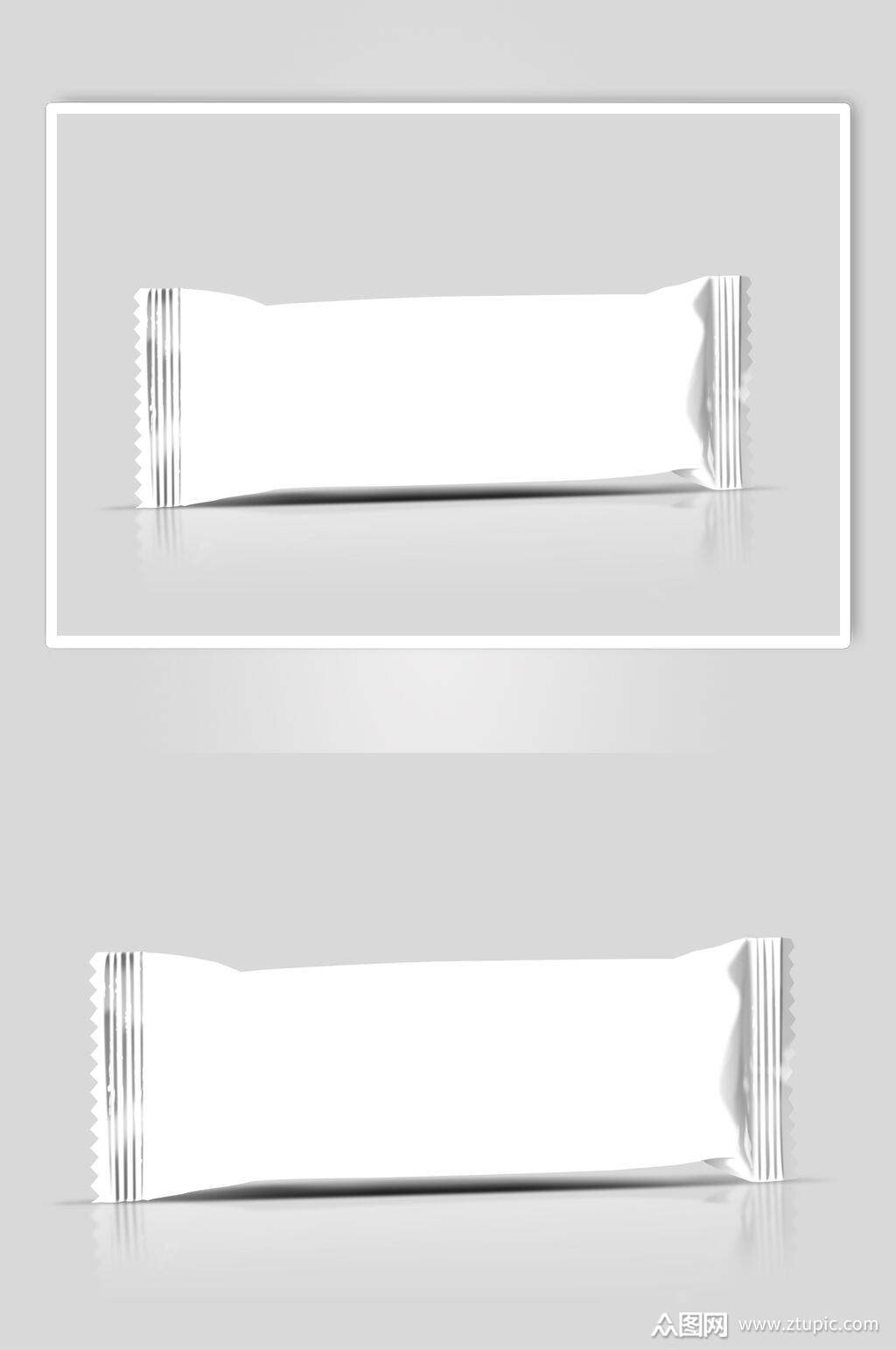 大气白色自然软塑锡纸包装贴纸样机