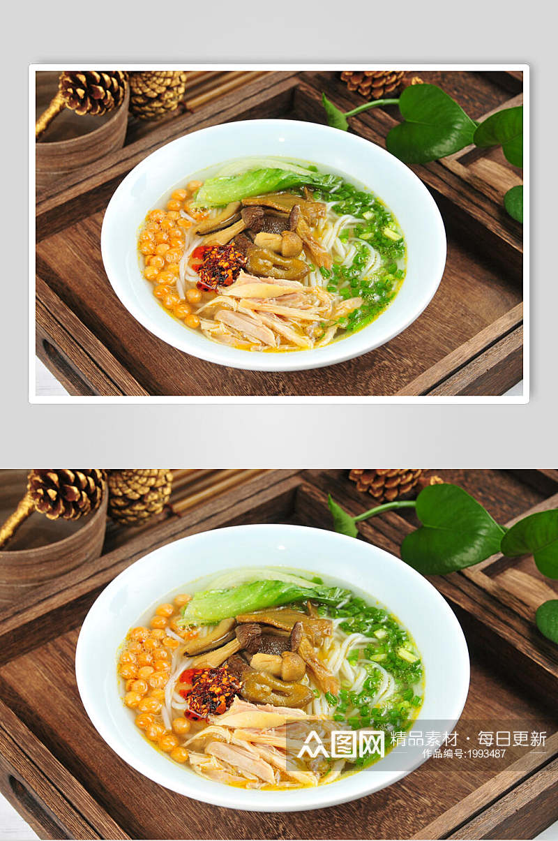 健康美味黄豆酸菜米线拉面摄影图片素材