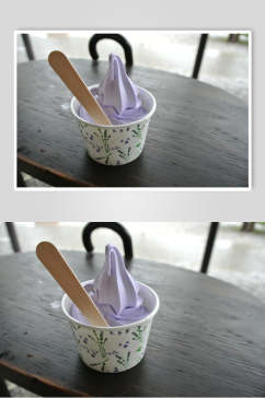 冰淇淋图片两联冰激凌甜点夏日冷饮