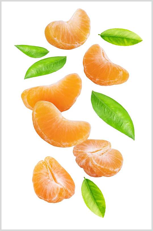 橘瓣橘子柑橘白底图片