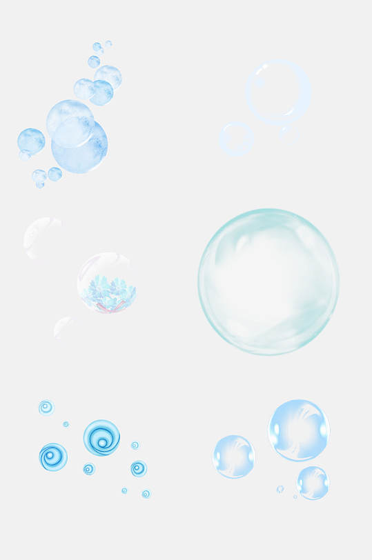 气泡免抠透明图片-气泡免抠透明素材下载-众图网