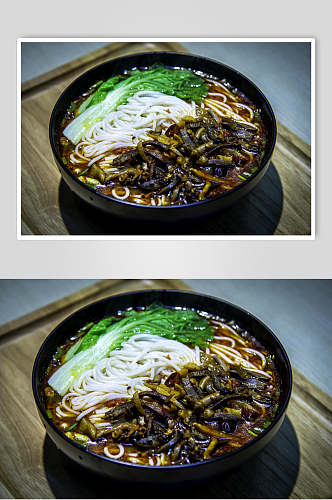 酸菜米线拉面美食摄影图片