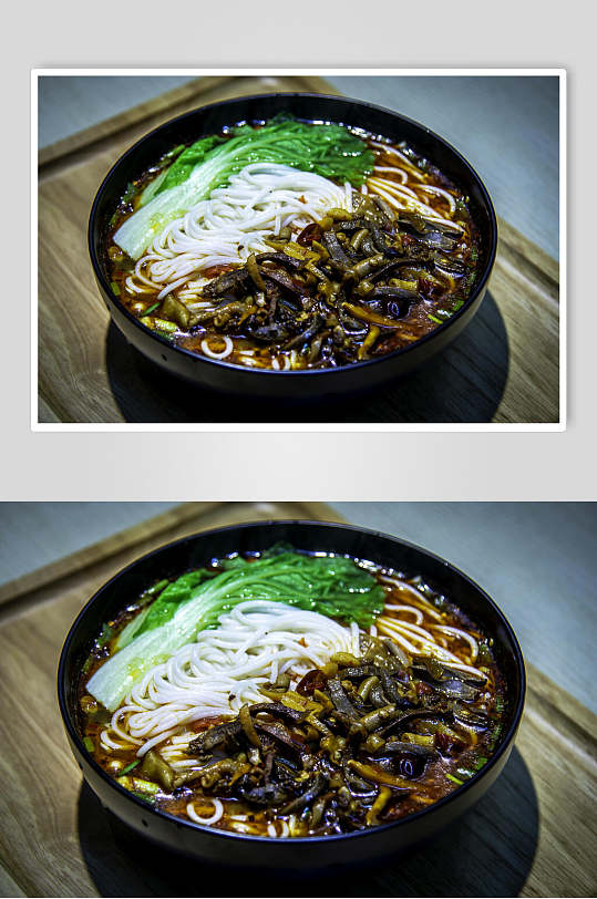 酸菜米线拉面美食摄影图片