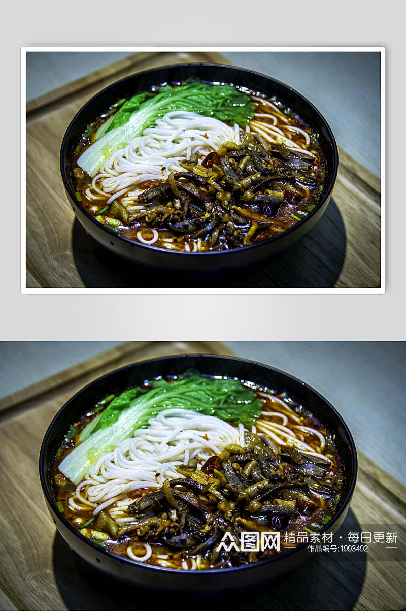 酸菜米线拉面美食摄影图片素材