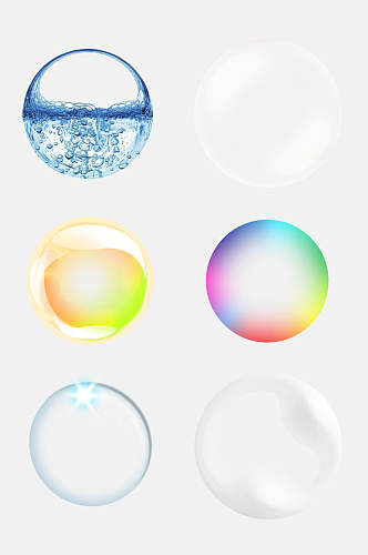 简洁透明气泡水泡