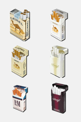 小恐龙香烟盒免抠元素