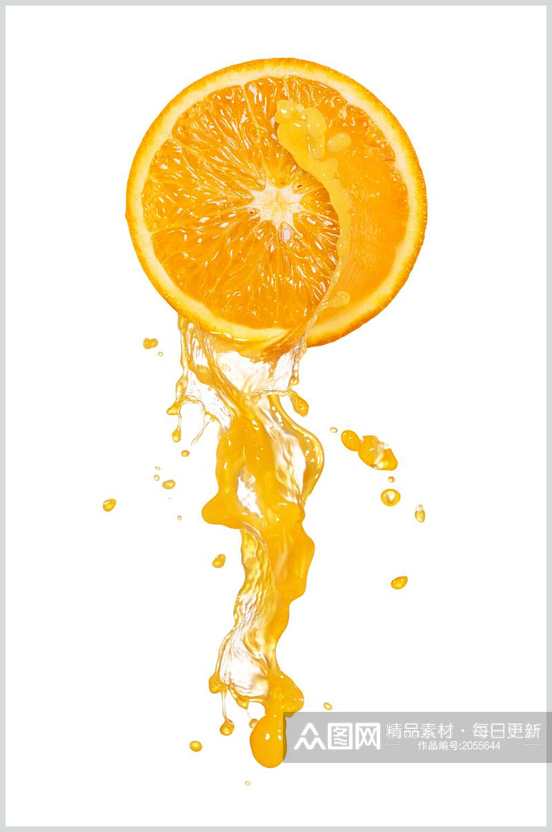 橙汁飞溅白底图片果汁橙汁新鲜果汁冷饮素材