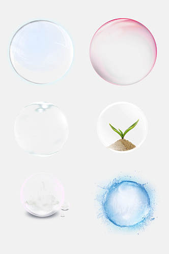 透明气泡水泡设计元素