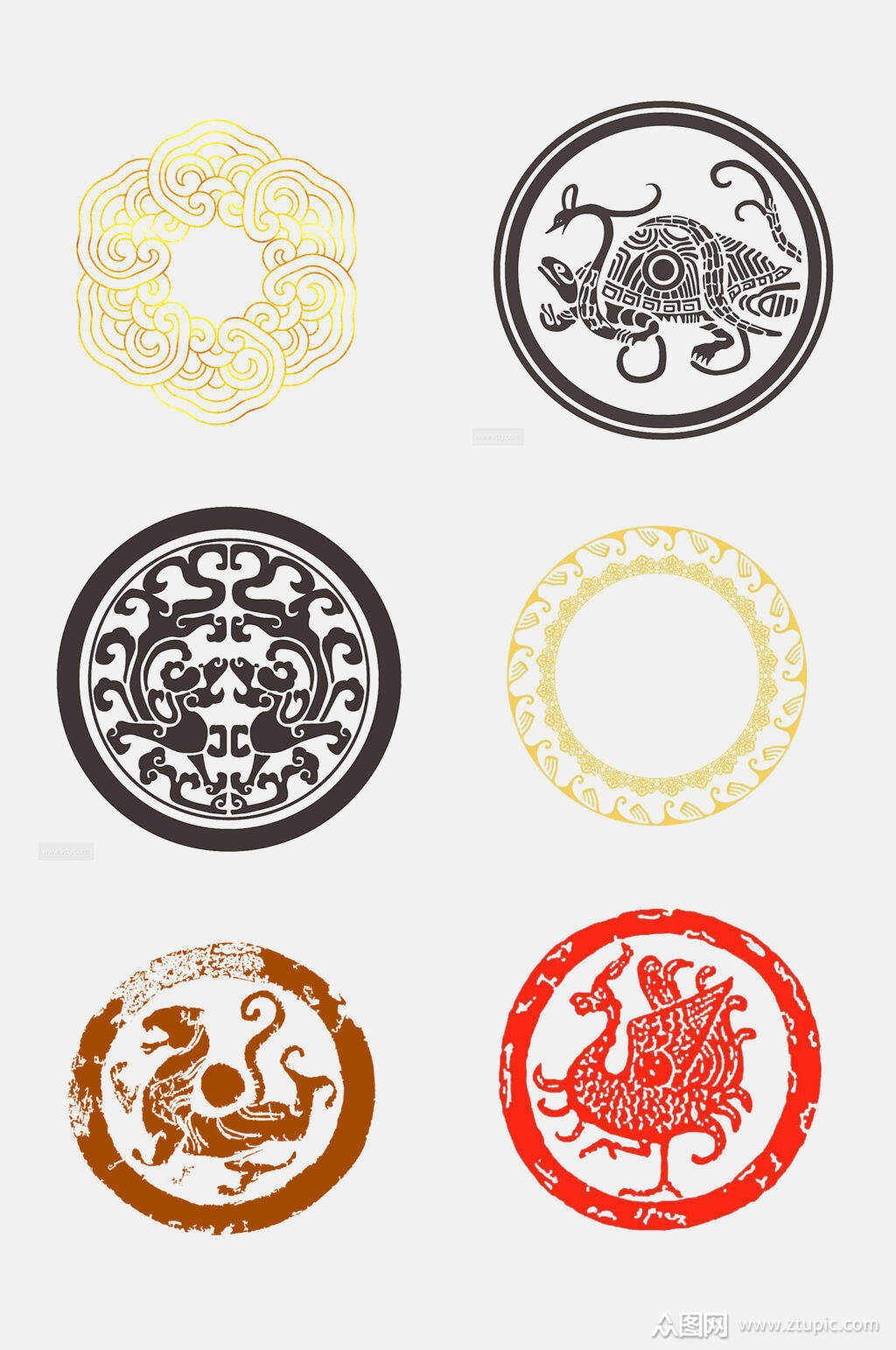 中式古典中国传统吉祥图案免抠元素