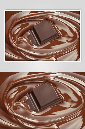 丝滑巧克力冰淇淋图片