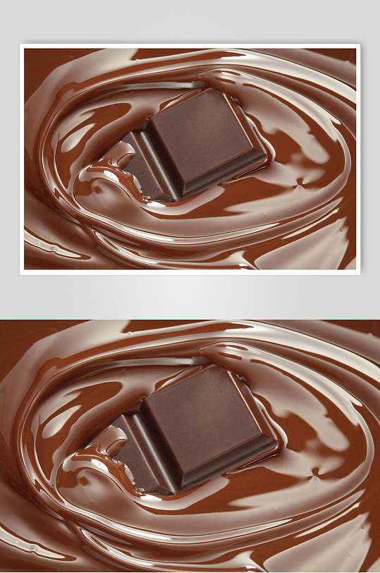 丝滑巧克力冰淇淋图片