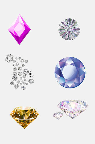 特色创新钻石珠宝免抠元素