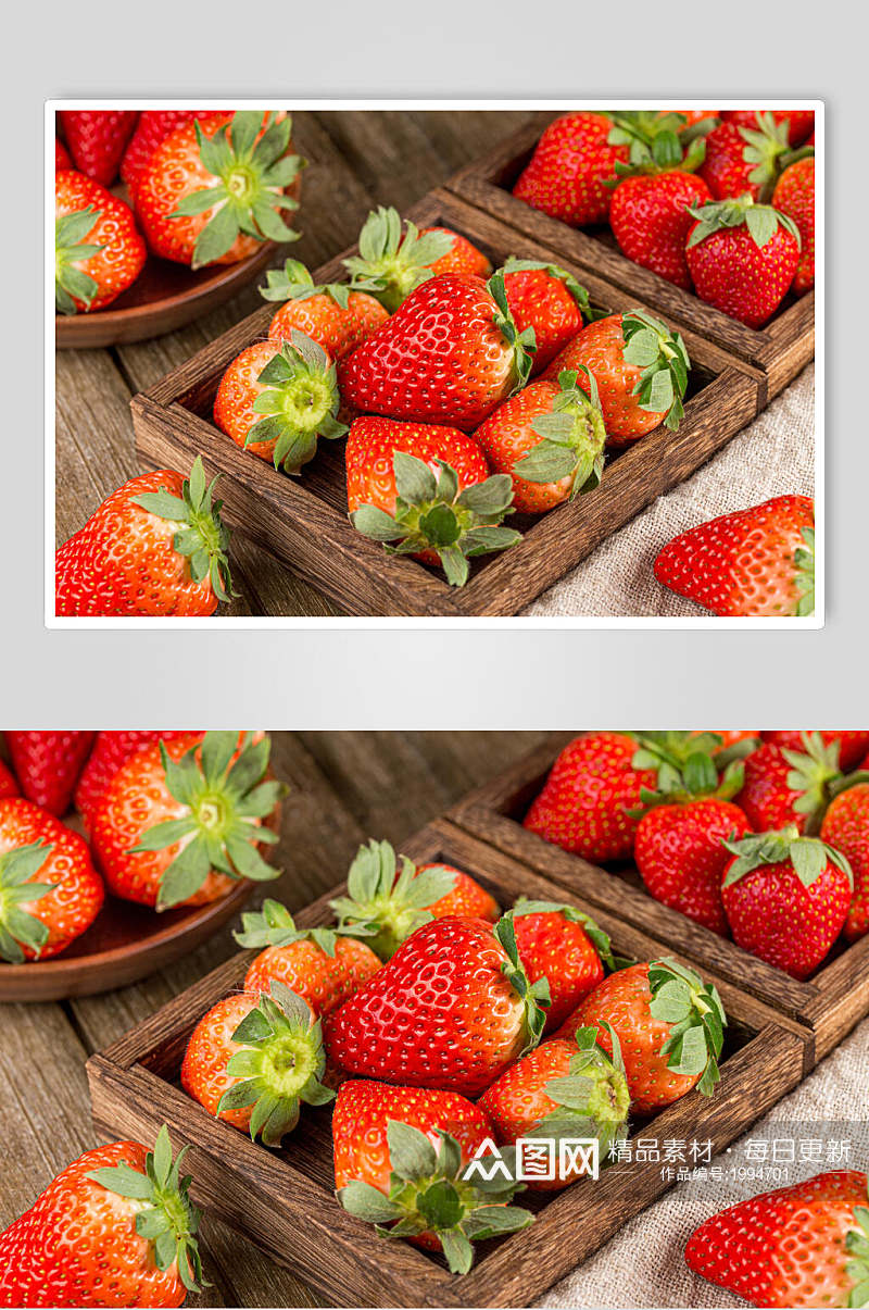 甜蜜草莓摄影图片素材