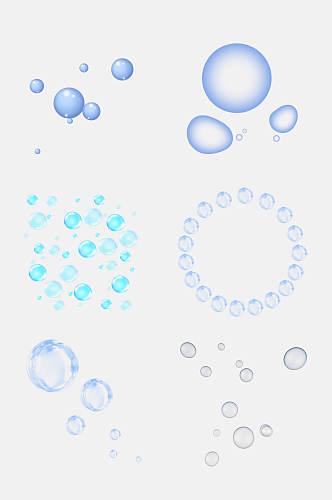 创意唯美透明泡泡气泡免抠元素