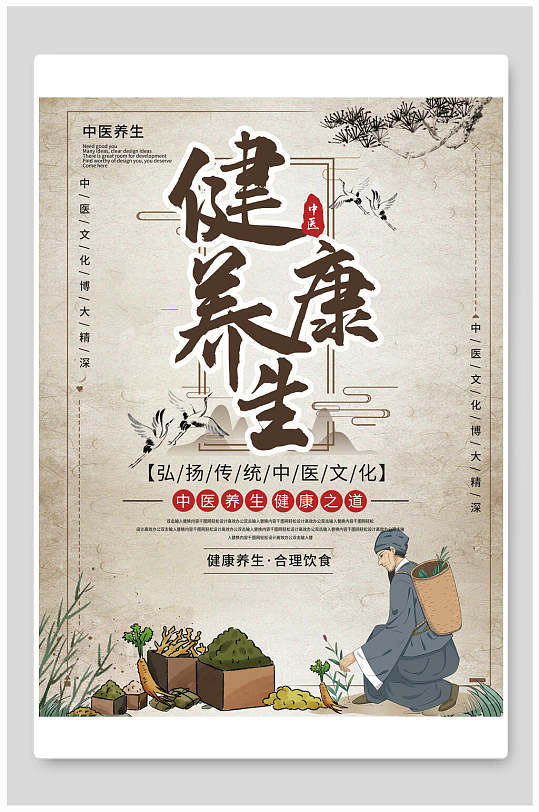 健康养生中医养生海报