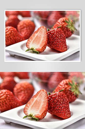 美味草莓摄影图片