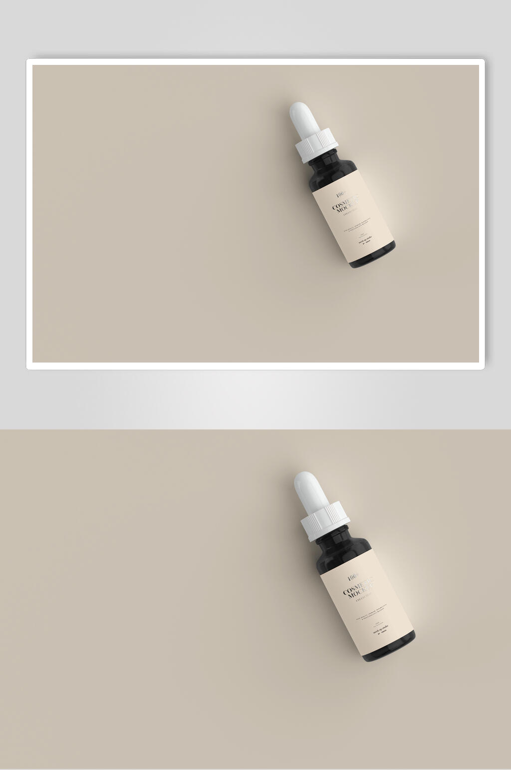 简约黑色化妆品样机效果图素材