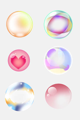 创意透明气泡水泡设计元素