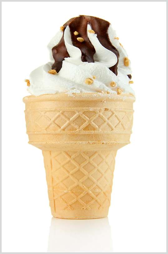 甜筒冰淇淋美食摄影图片
