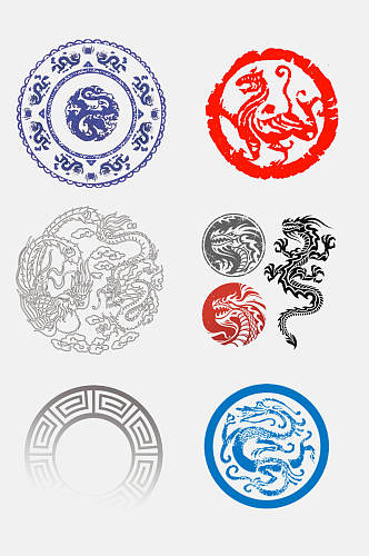 中式唯美中国传统吉祥图案免抠元素