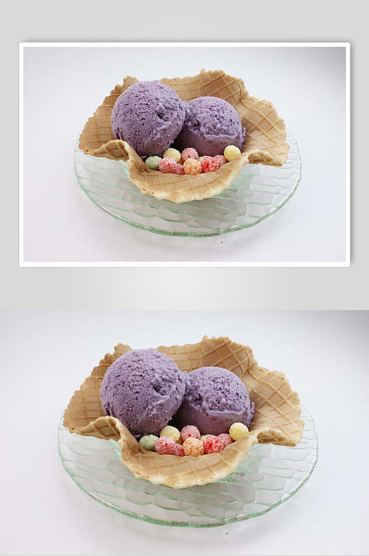紫薯冰淇淋冷饮图片