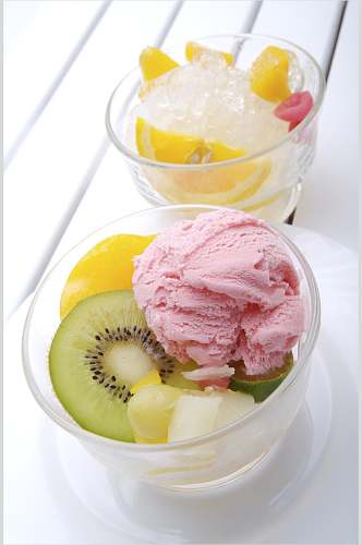 新鲜水果冰淇淋食品图片