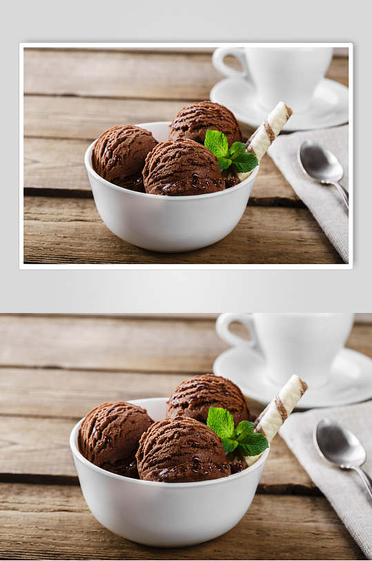 营养美味巧克力冰淇淋图片